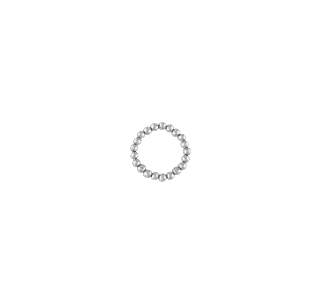 Mini Silver Beaded Ring